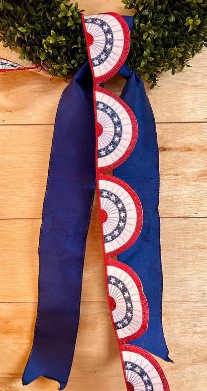 D. Stevens 4 Inch By 5 Yard Americana Bunting Felt Embroidered Garland