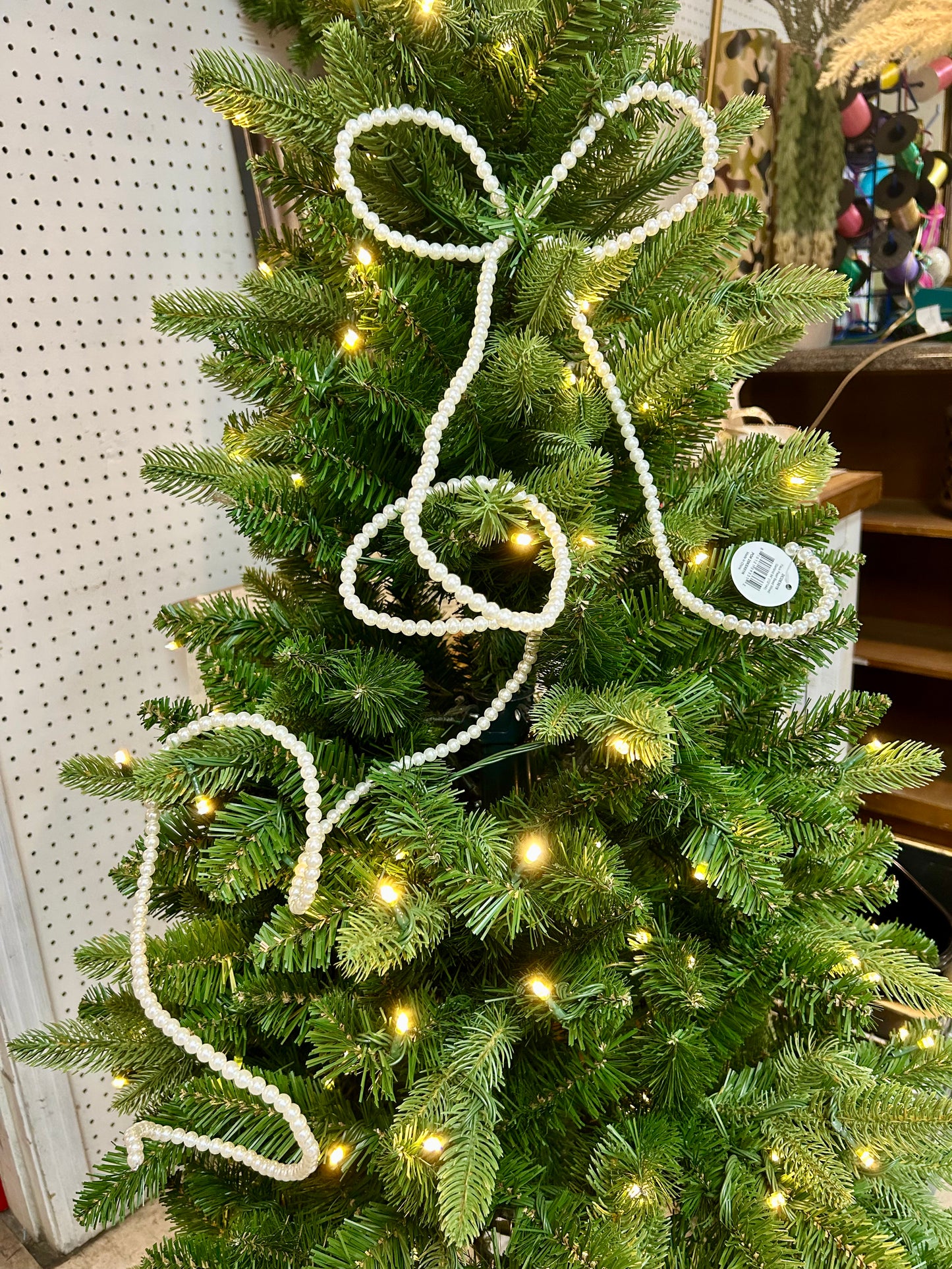 94 Inch Faux Pearl Bead Wired Garland