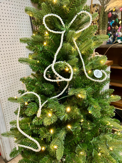 94 Inch Faux Pearl Bead Wired Garland