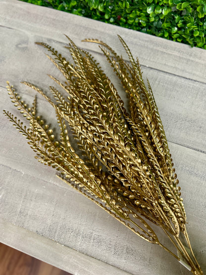 21 Inch Gold Fern Bush