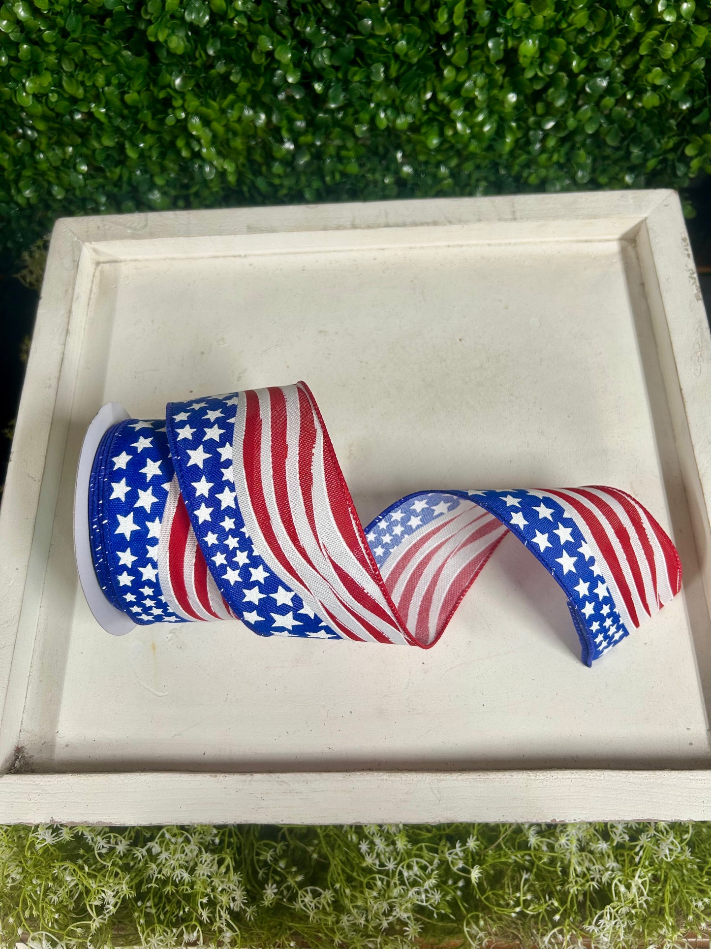 2.5 Inch By 10 Yard Wavy Flag Ribbon