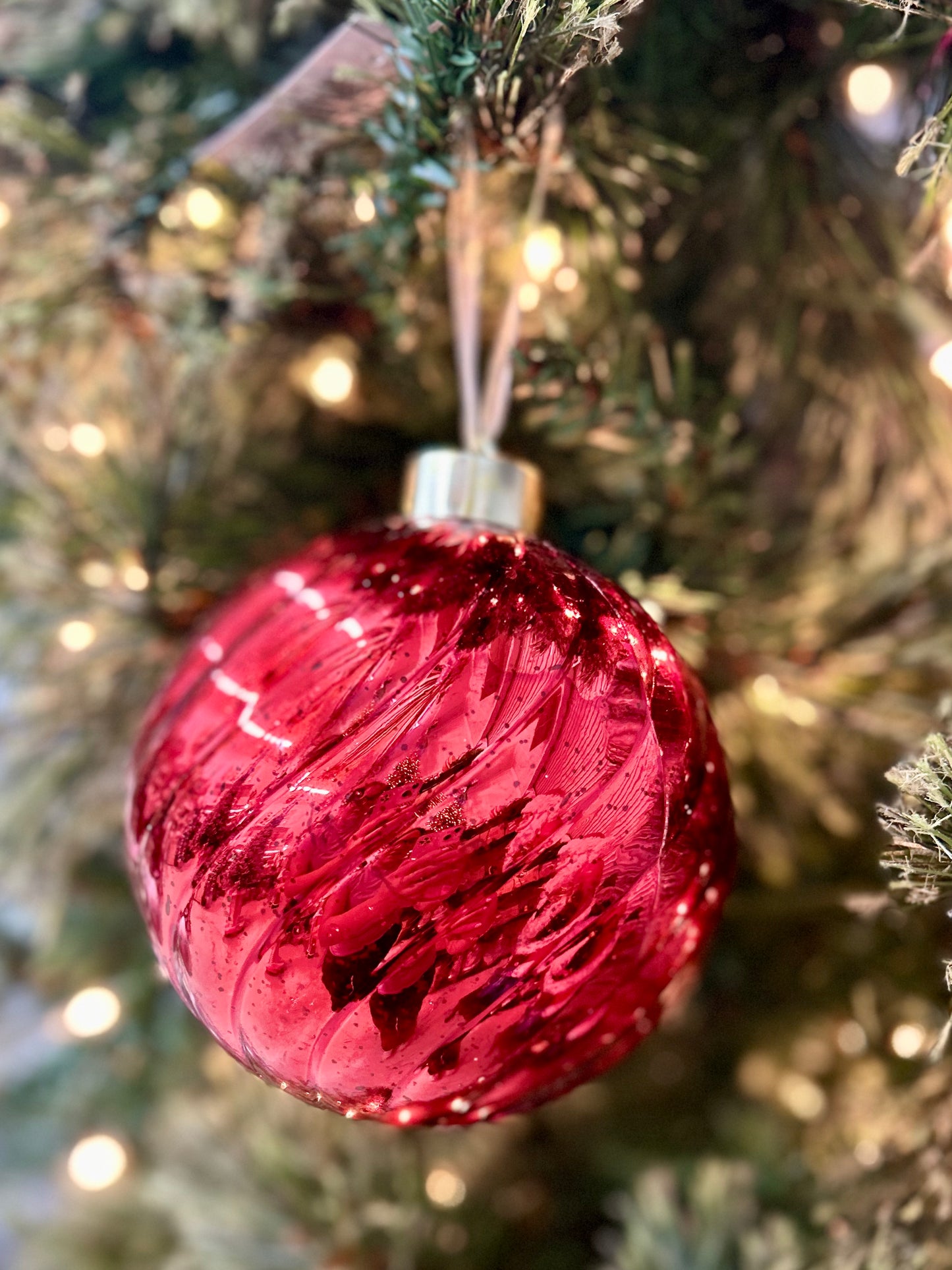 5 Inch Ball Ornament Red