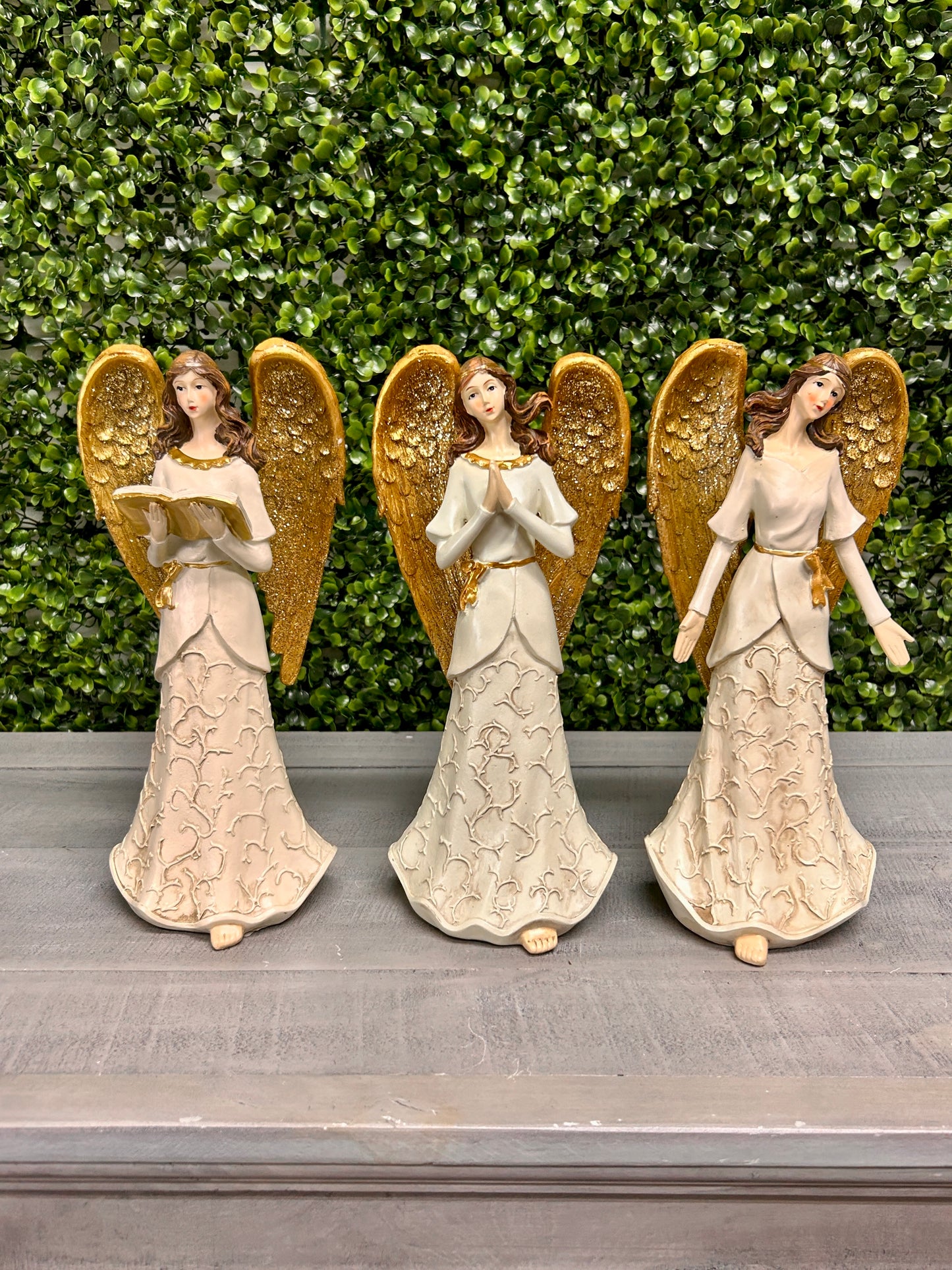 10 Inch Standing Resin Angels Three Assorted