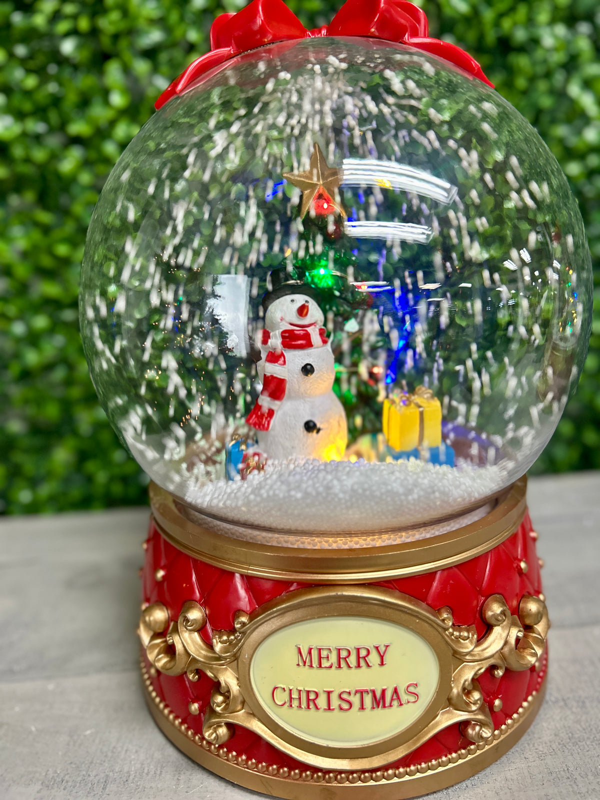 11.42 Inch Lighted Musical Globe With Moving Scene Two Styles