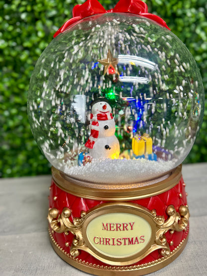 11.42 Inch Lighted Musical Globe With Moving Scene Two Styles