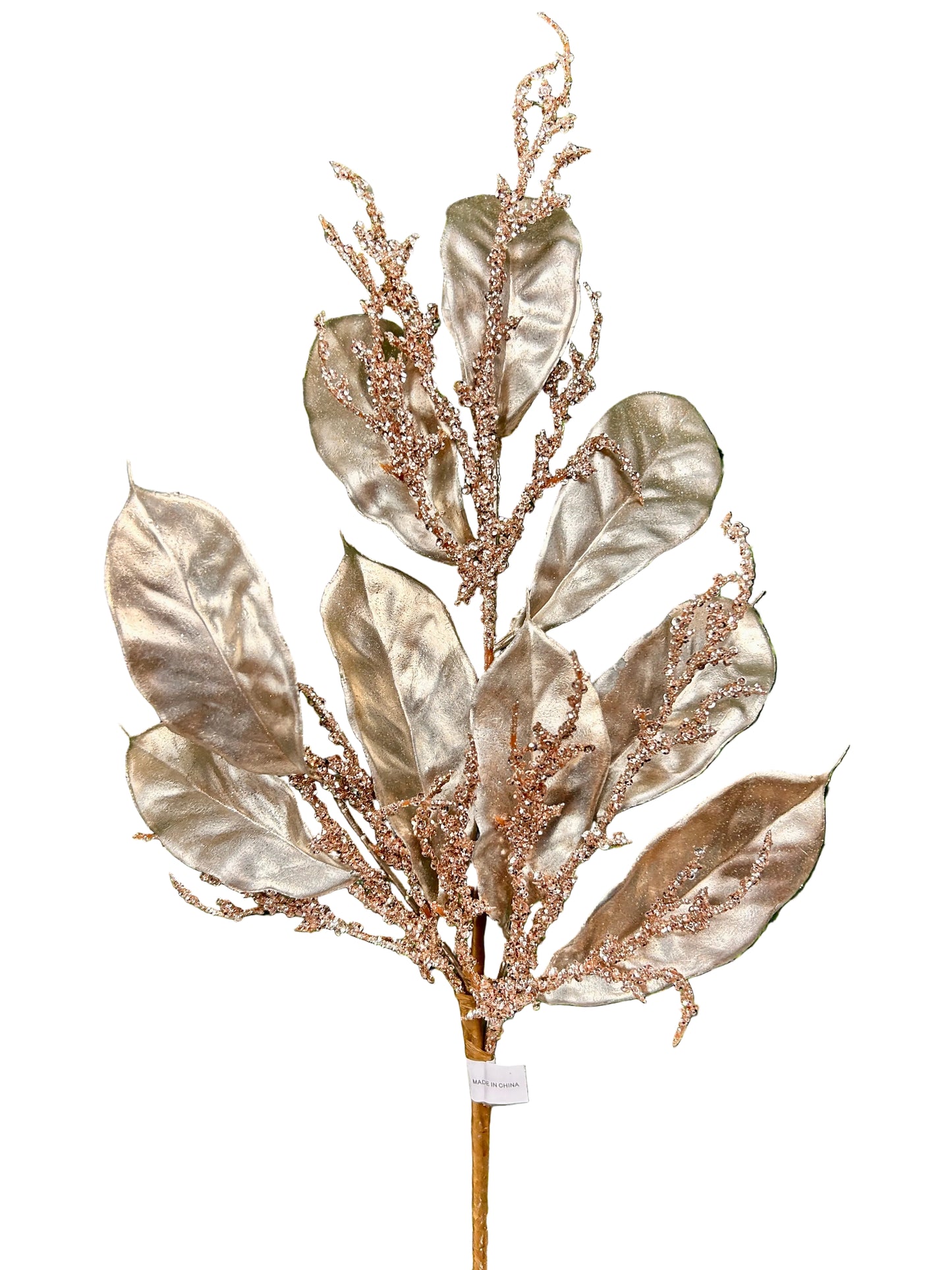 24 Inch Champagne Magnolia Leaf Spray