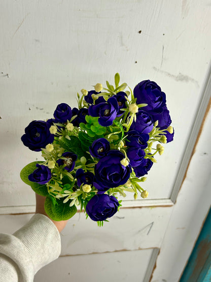 Purple Mini Ranunculus Bush