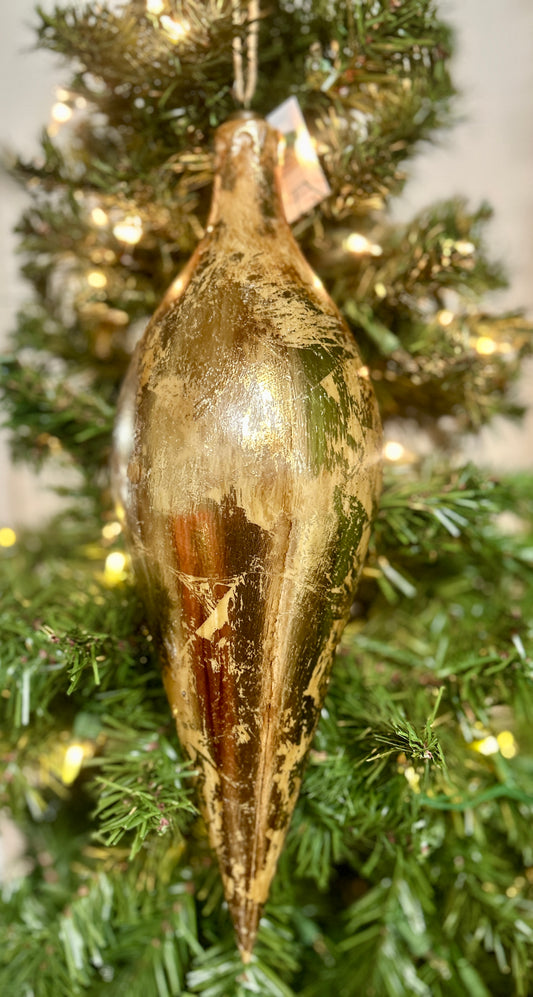 16 Inch Gold Finial Ornament