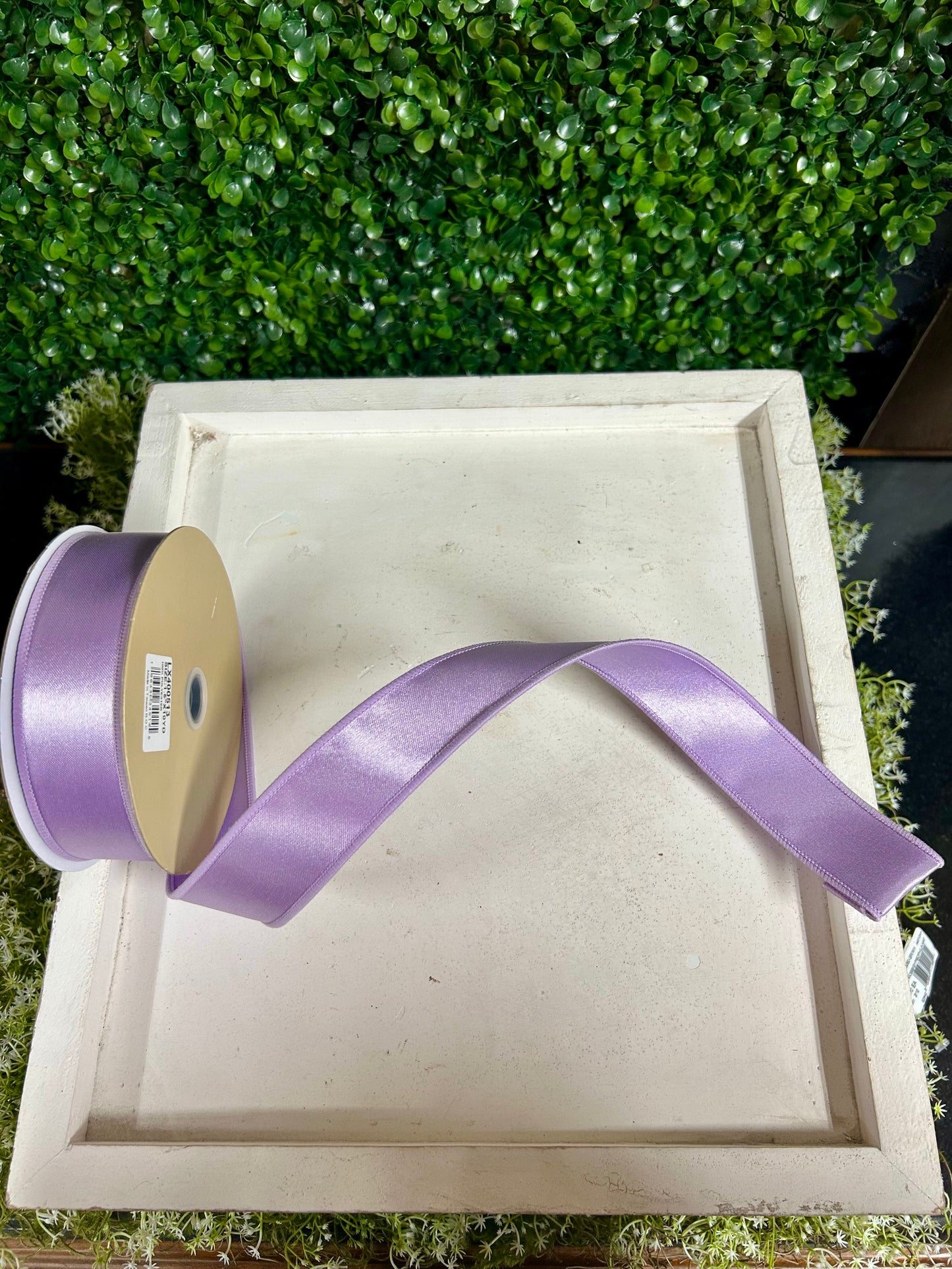 1.5 Inch By 10 Yard Lavender Satin Fused Ribbon