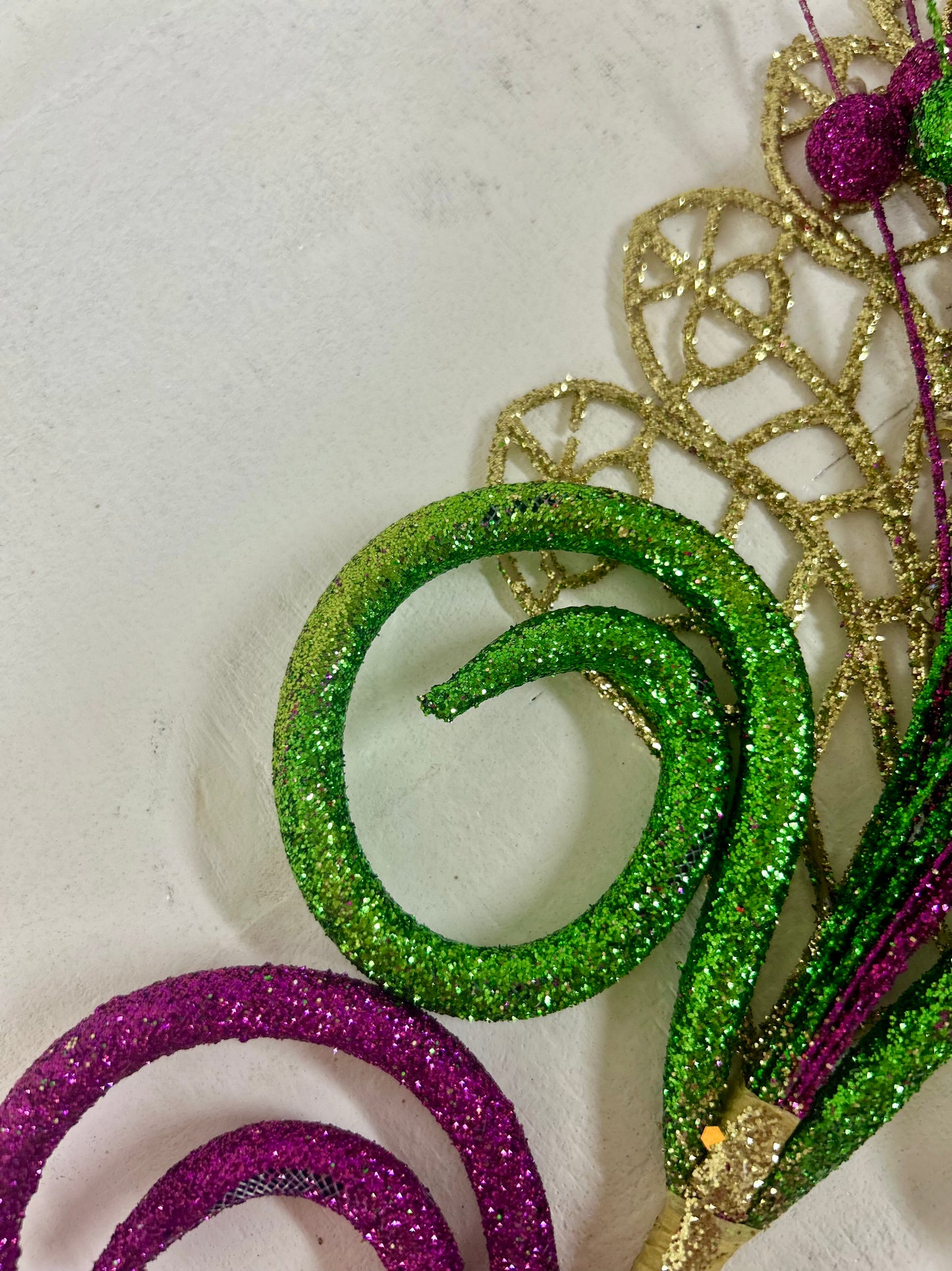 26 Inch Glitter Jewel Fluer De Lis Spray