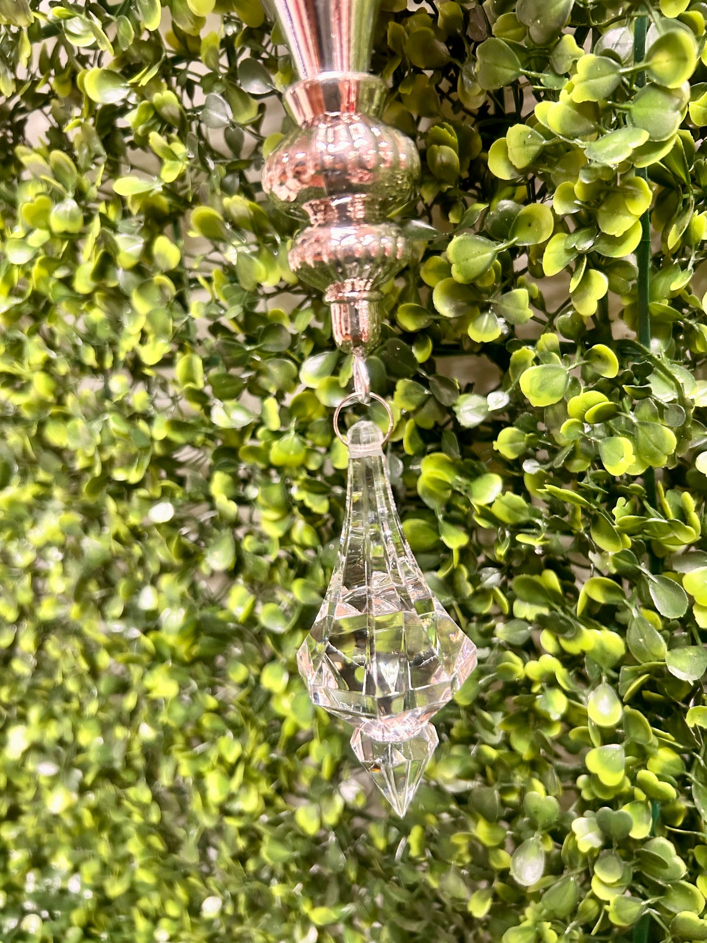 18 Inch Silver Finial Ornament