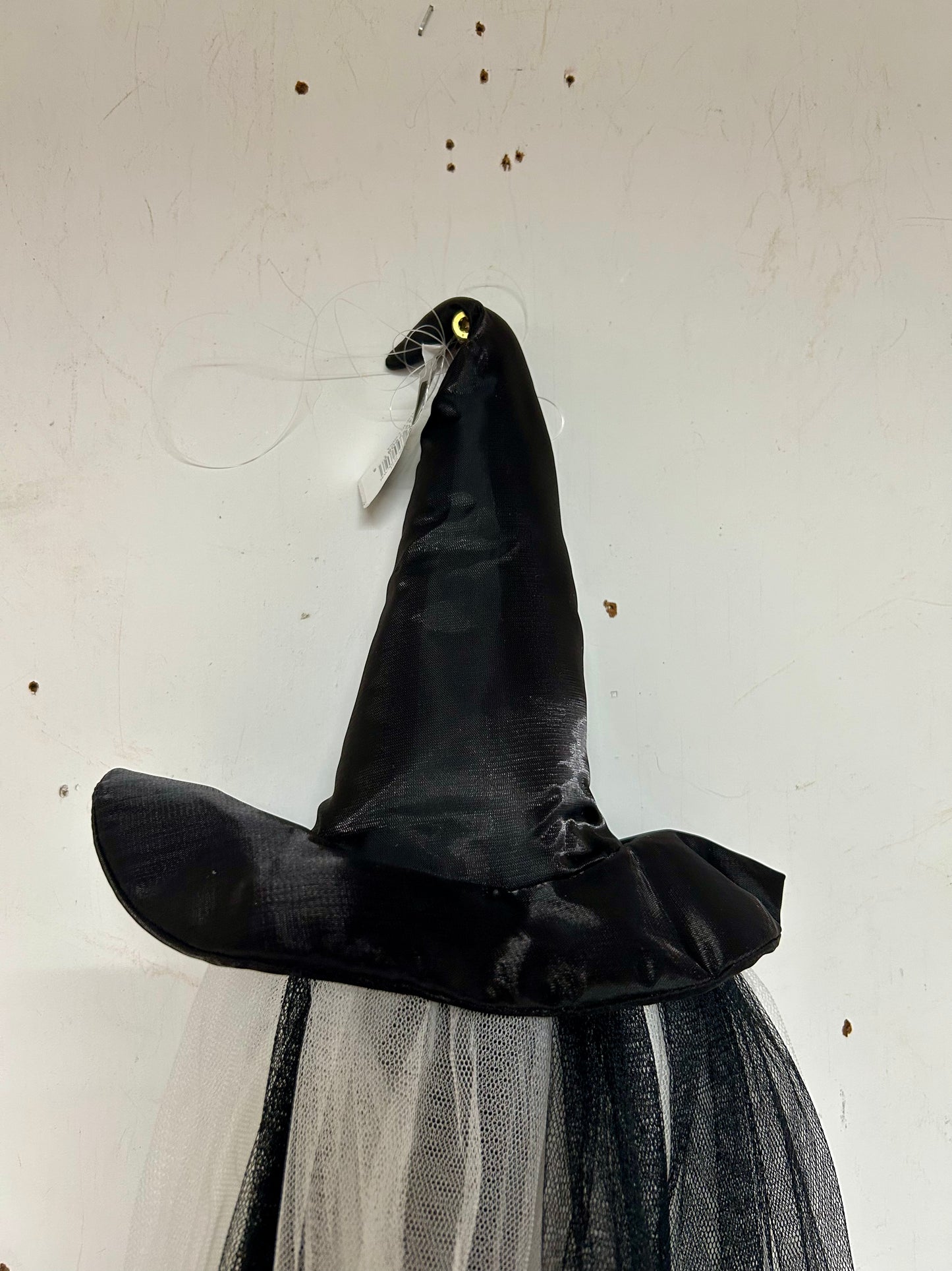 30 Inch Black And White Hanging Witch