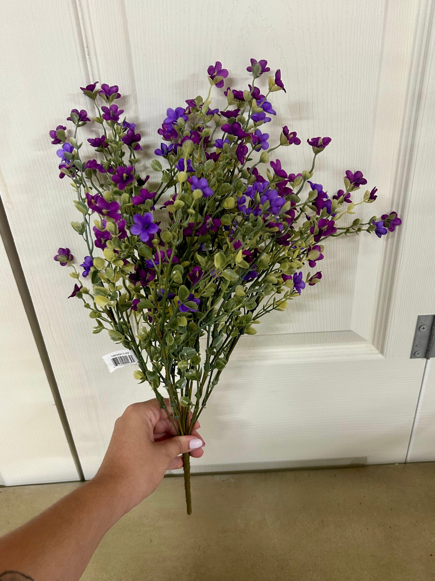 19.5 Inch Purple Wax Flower Bush