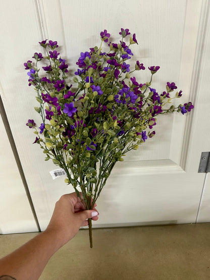 19.5 Inch Purple Wax Flower Bush