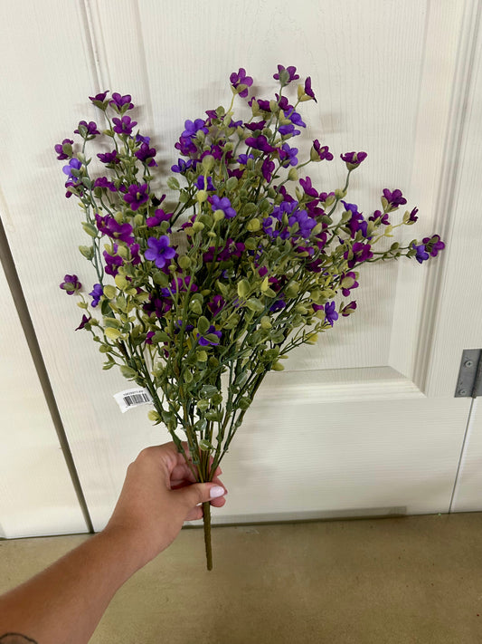 19.5 Inch Purple Wax Flower Bush