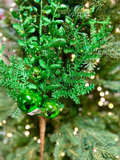 18 Inch Green Ball Berry Spray