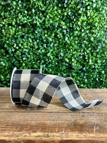 2.5 Inch By 10 Yard Country Buffalo Gingham Ribbon