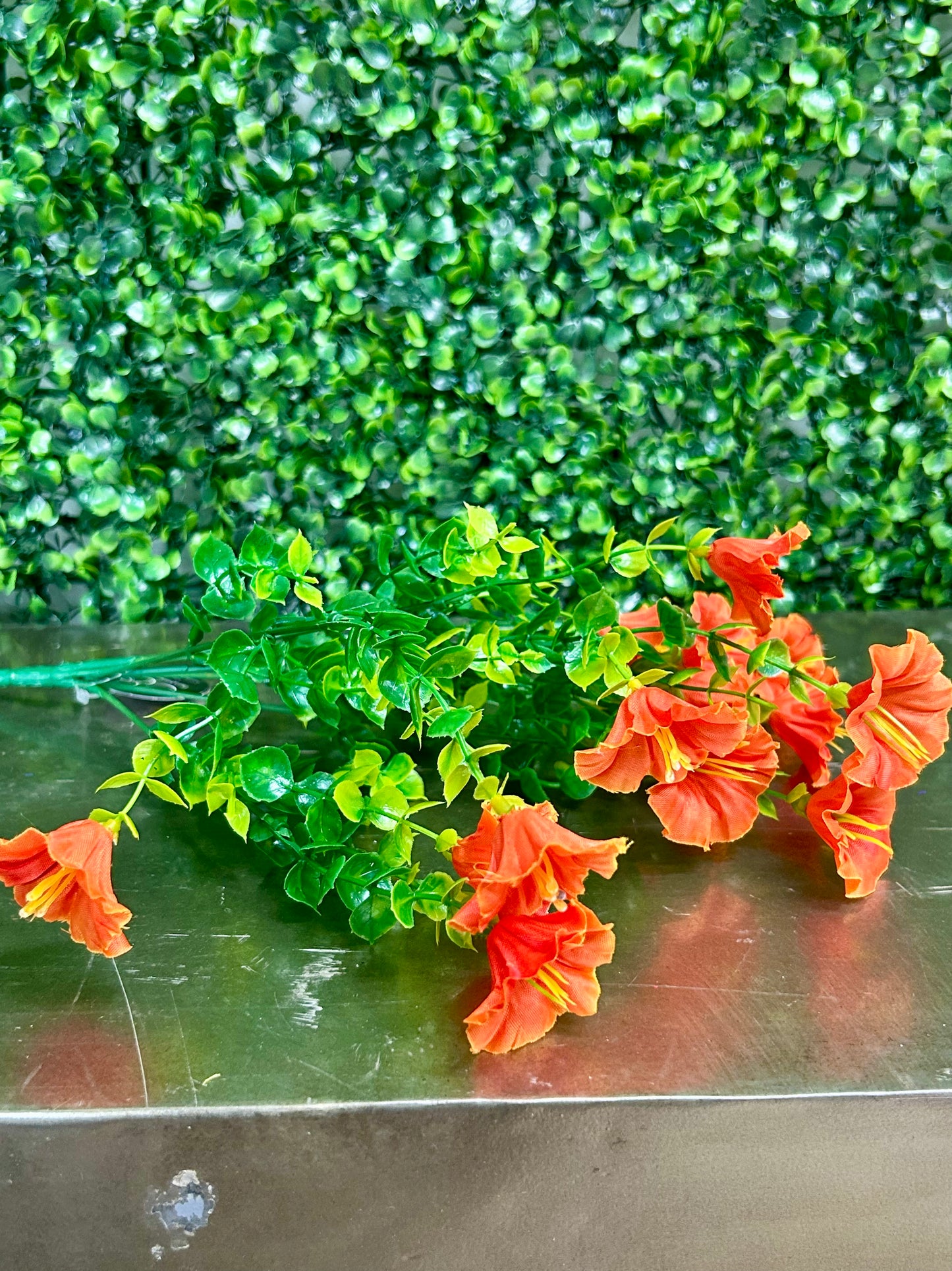 14 Inch Orange Mini Morning Glory Bunch