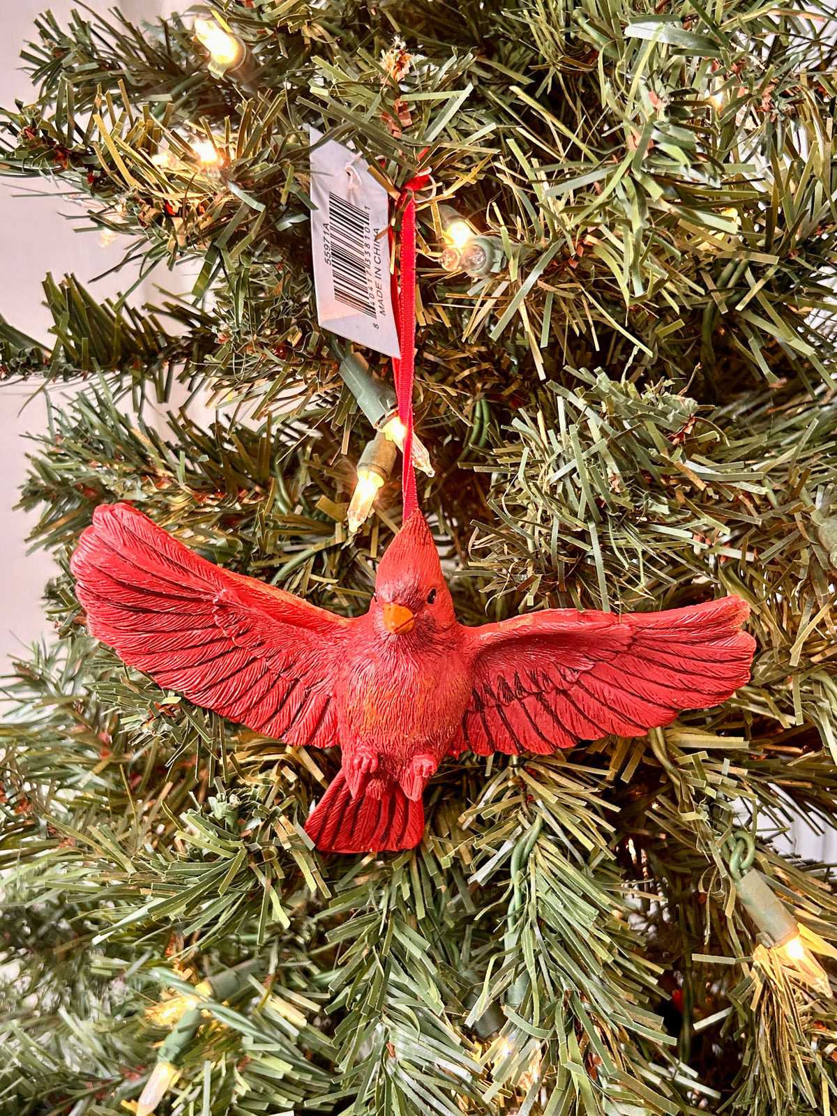 Resin Cardinal Ornaments Three Styles