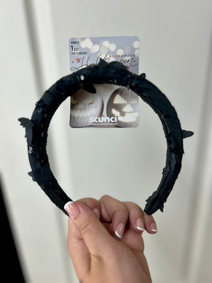 Scunci Glamoween Halloween Sequin Headband Butterflies