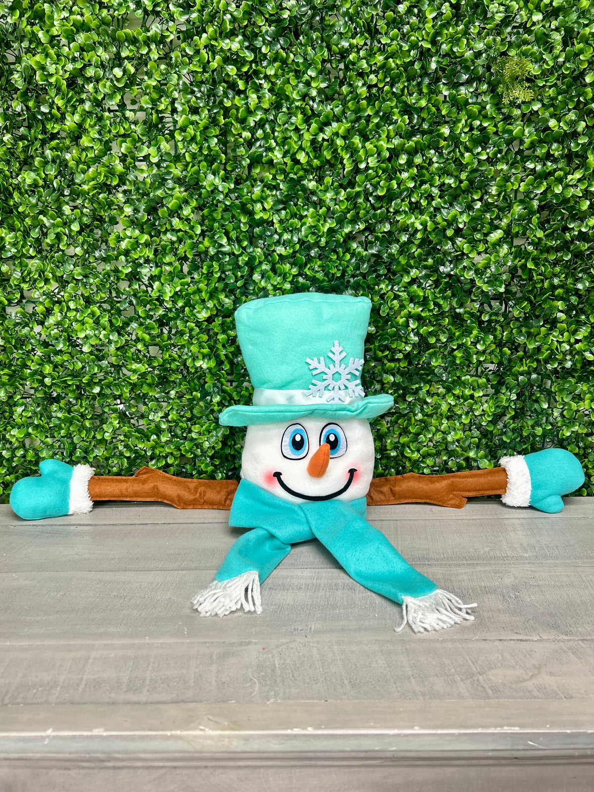 3 Piece 17 Inch Ice Blue Snowman Decor Kit