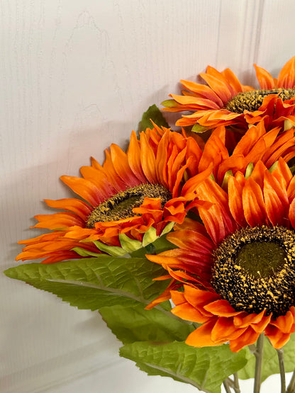 20 Inch Orange Sunflower Bush