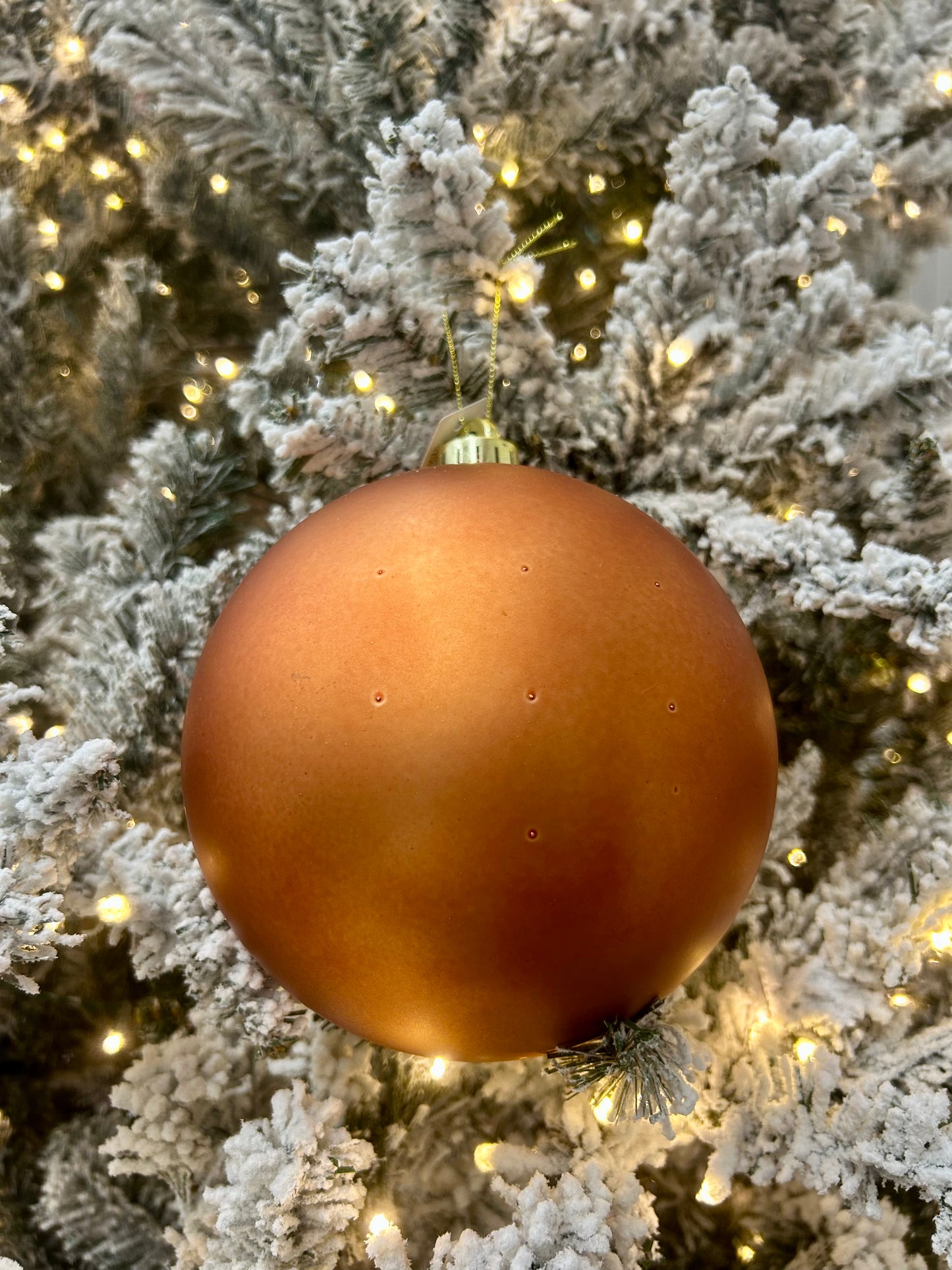 6 Inch Matte Chestnut Smooth Ball Ornament