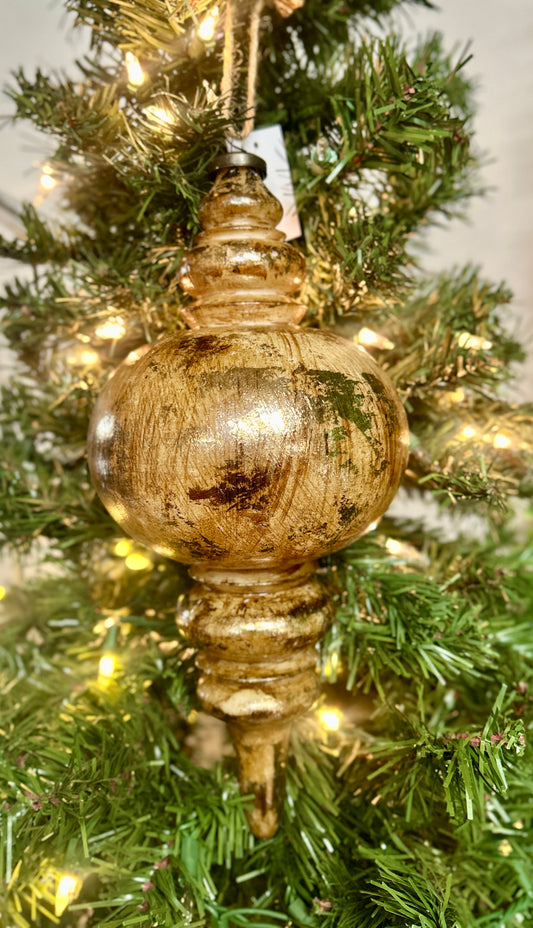 13 Inch Gold Finial Ornament