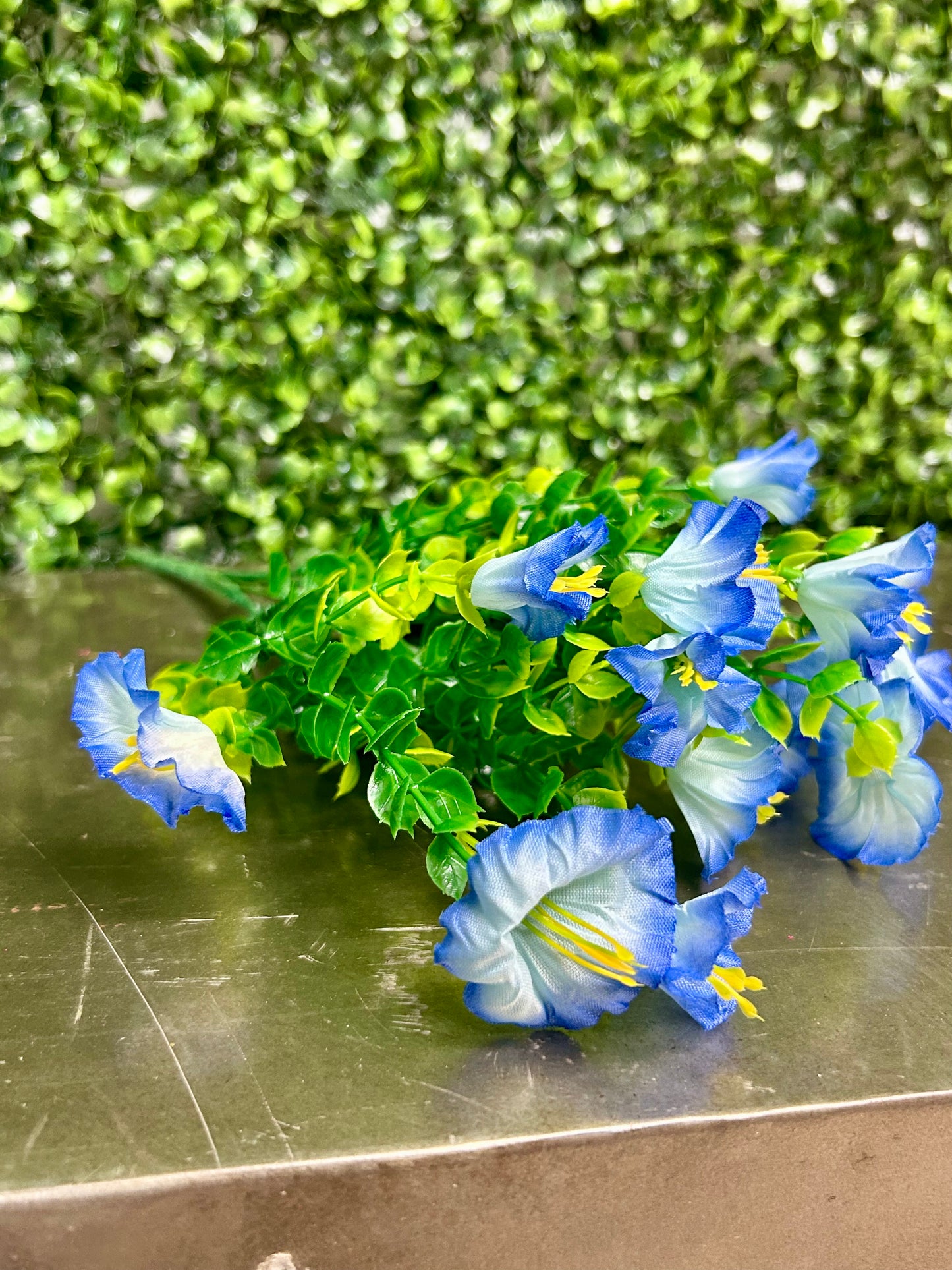 14 Inch Blue Mini Morning Glory Bunch