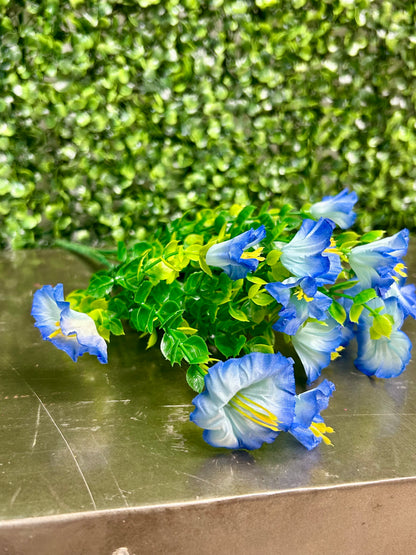 14 Inch Blue Mini Morning Glory Bunch