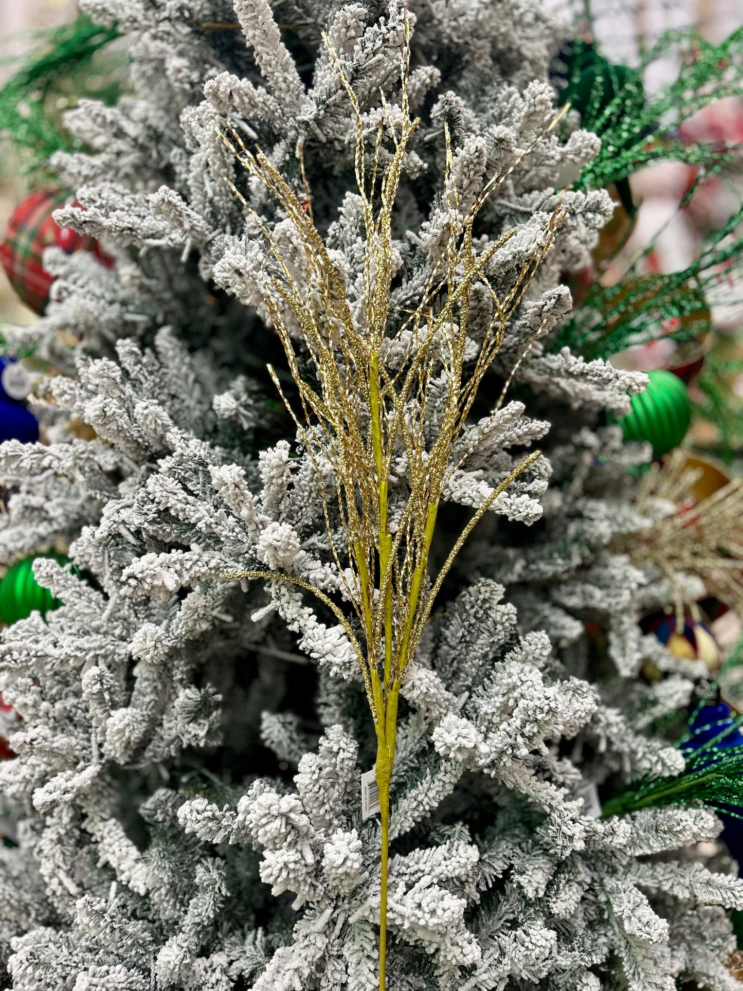 38 Inch Gold Glitter Pine Twig Spray