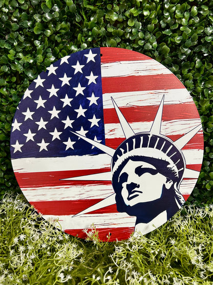 12 Inch Abstract Statue Of Liberty Sign