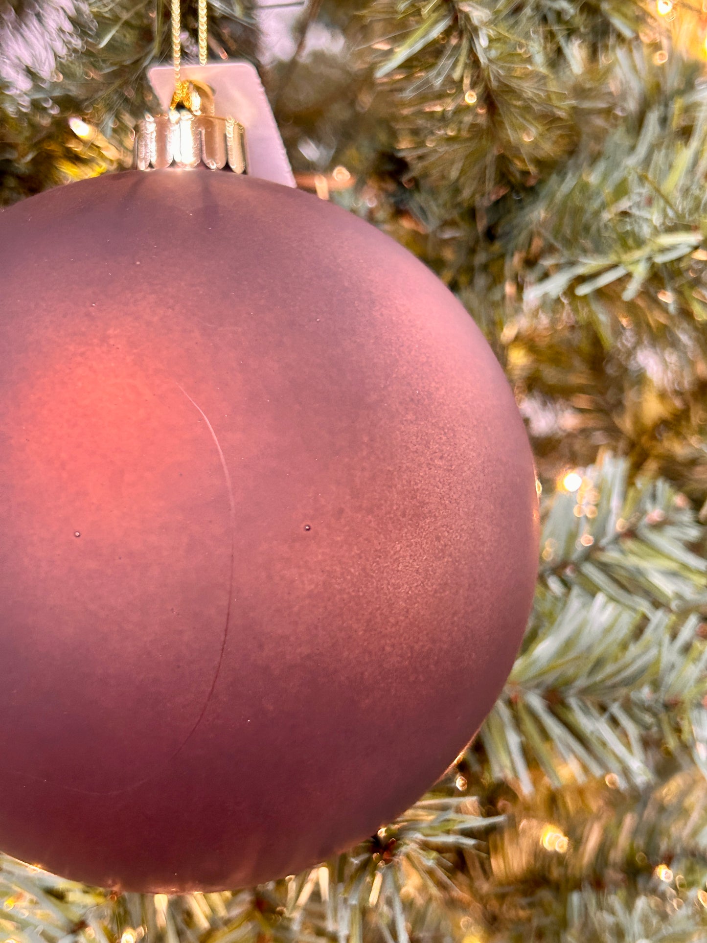 6 Inch Matte Chocolate Brown Smooth Ball Ornament