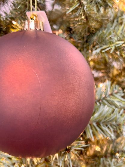 6 Inch Matte Chocolate Brown Smooth Ball Ornament