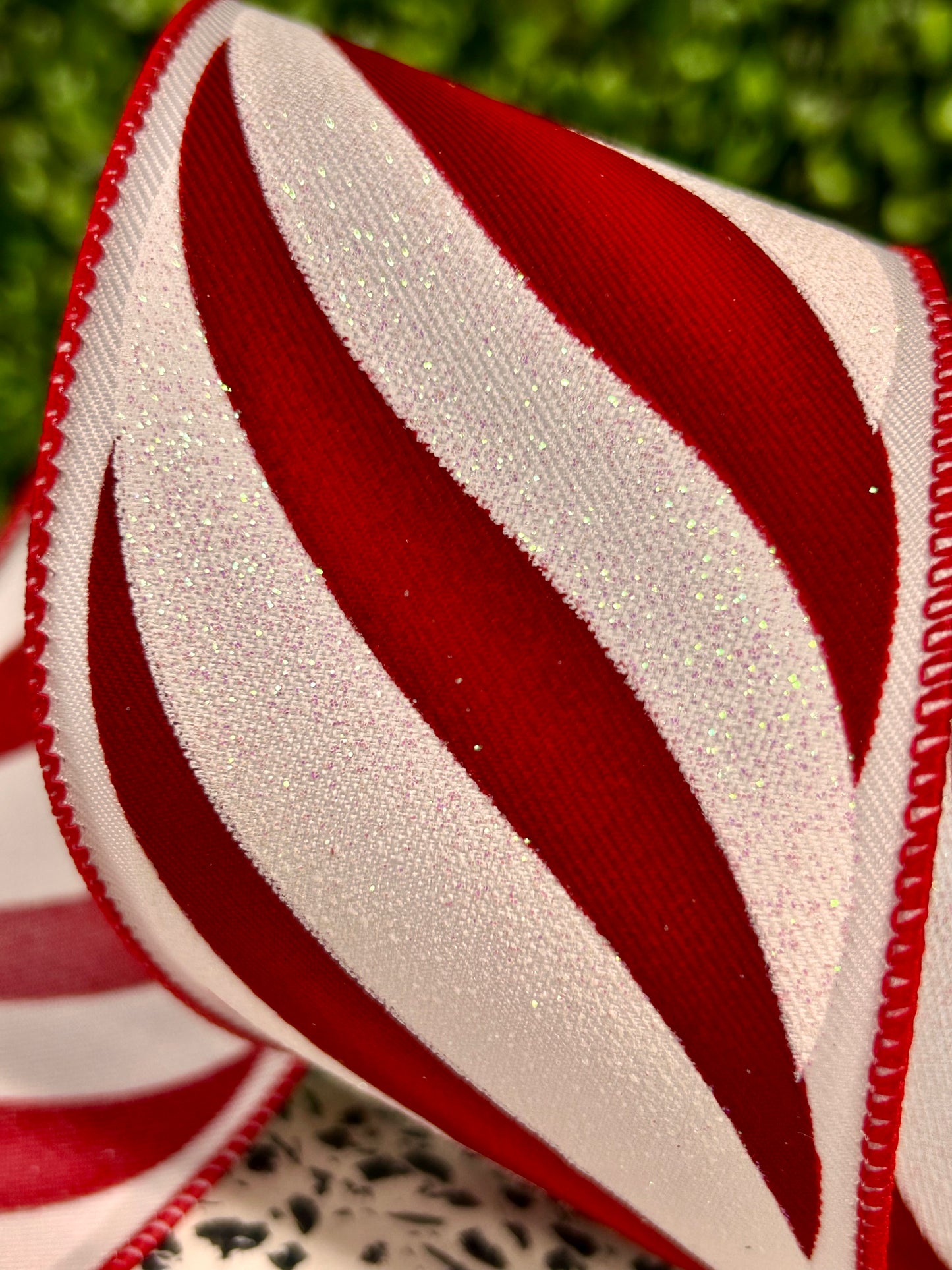 2.5 Inch By 10 Yard Candy Swirl Stripe Ribbon