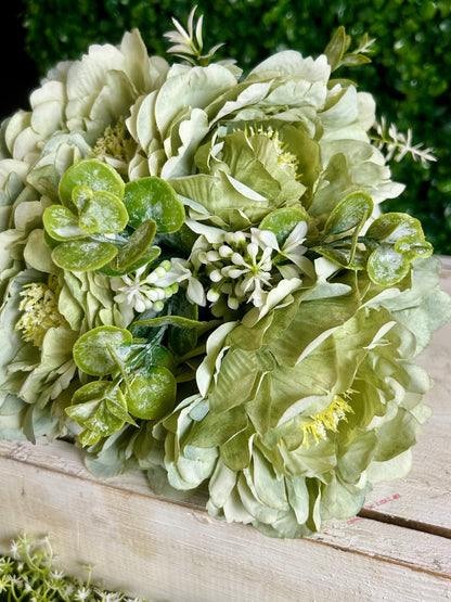 21 Inch Sage Green Peony Bush