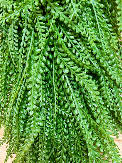 32 Inch Green Bead Grass Teardrop
