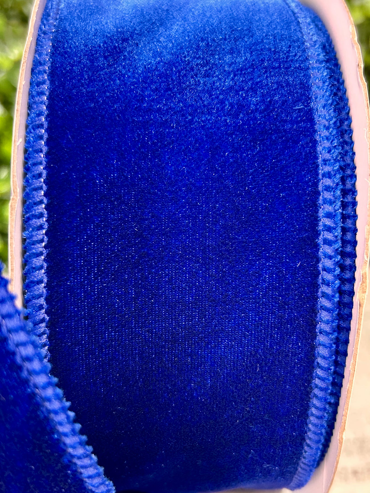2.5 Inch By 10 Yard Royal Blue Deluxe Velvet With Satin Backing Ribbon