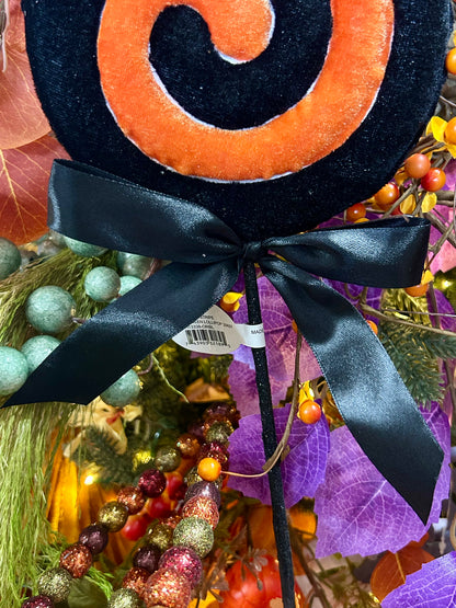 20 Inch Velvet Stripe Halloween Lollipop Two Styles
