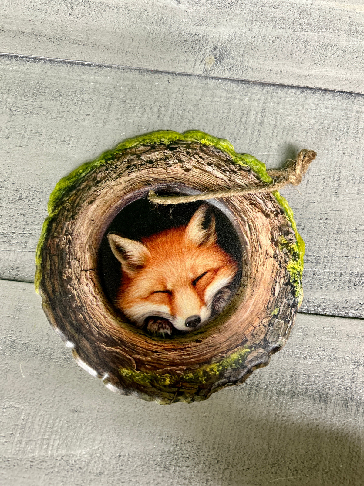 5.25 Inch Fox In A Tree Sign