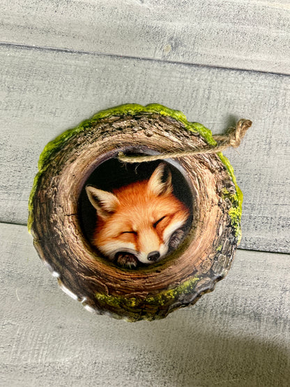 5.25 Inch Fox In A Tree Sign