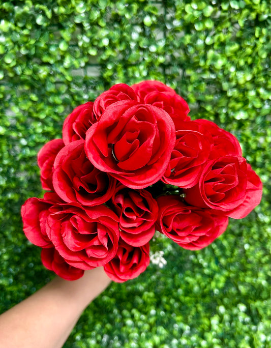 18 Inch Red Rose Bud Bush