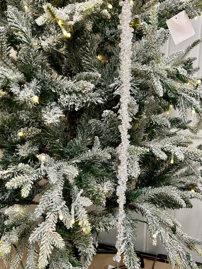 20 Inch Beaded Iridescent Icicle Ornament