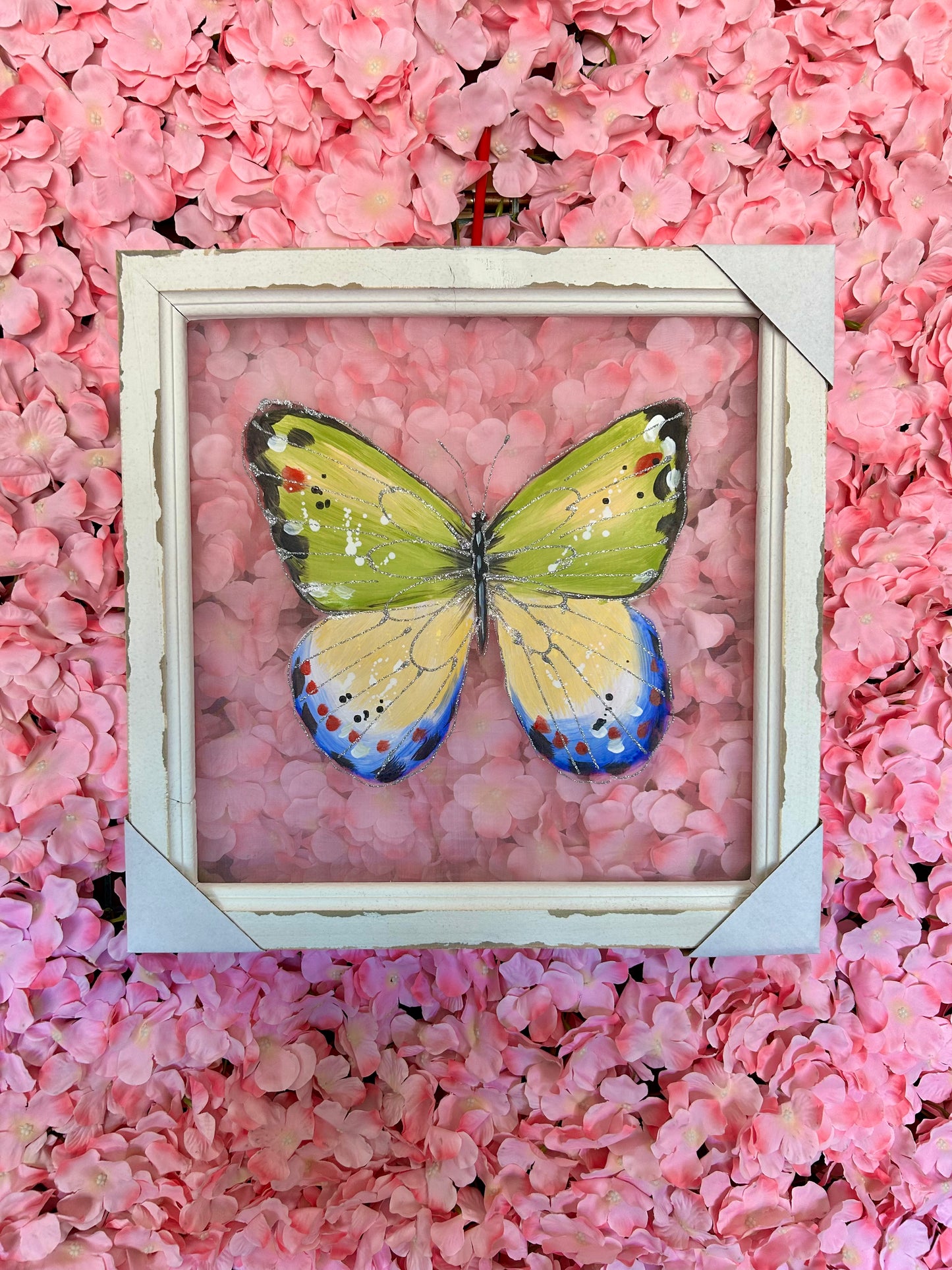 16 X 16 Inch Painted Butterfly Screen Four Styles