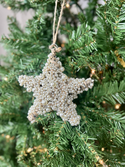 6 Inch Pearl Star Ornament