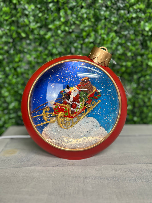 8.5 Inch Musical LED Lighted Spinning Water Globe With Santa Holiday Scene