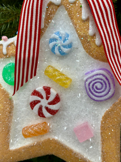 9.25 Inch Holiday Gingerbread Ornament Three Styles