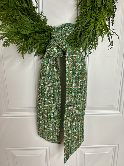 D.Stevens 4 Inch By 56 Inch Green Blissful Tweed Sash