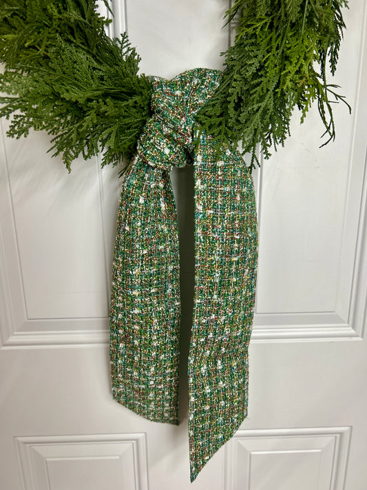 D.Stevens 4 Inch By 56 Inch Green Blissful Tweed Sash