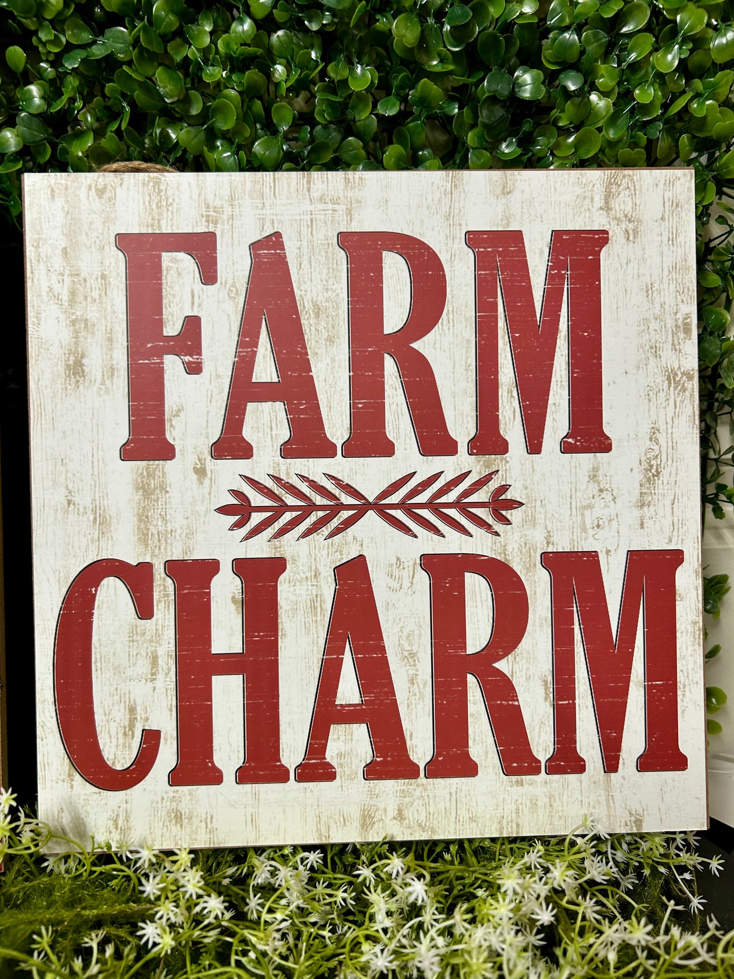 10 Inch Farm Charm Wood Sign Two Styles